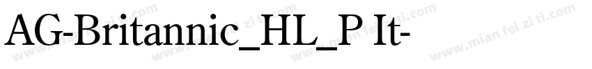 AG-Britannic_HL_P It字体转换